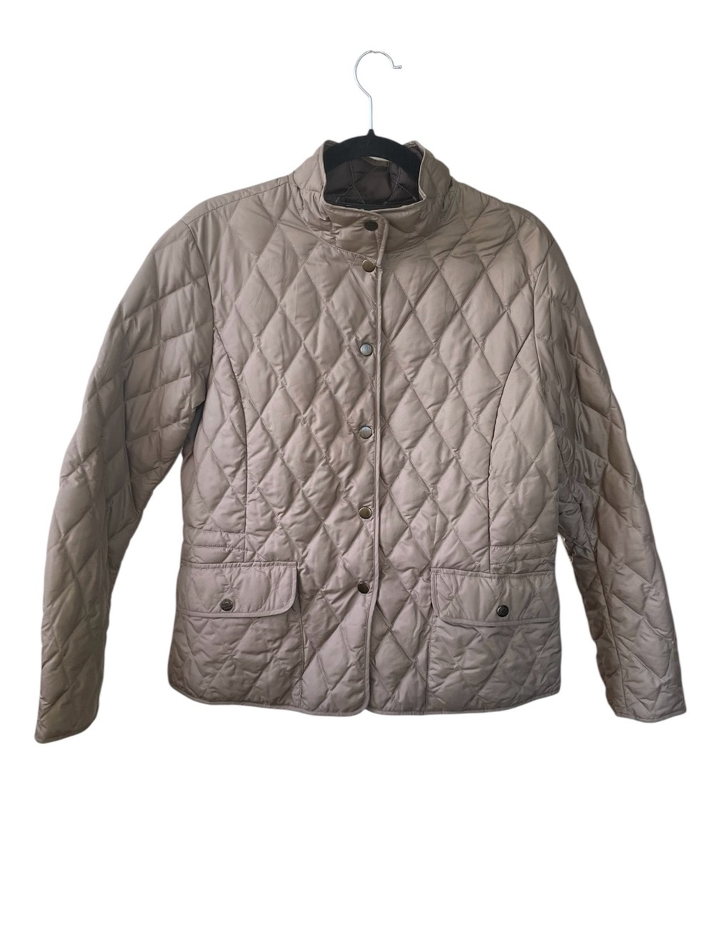 Eddie Bauer Taupe Women's Quilted Puffer Jacket L